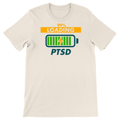 Maglietta 99% Loading PTSD dell'album Spinalizza di Rescue, T-Shirt uomo donna e bambino a maniche corte in cotone con girocollo