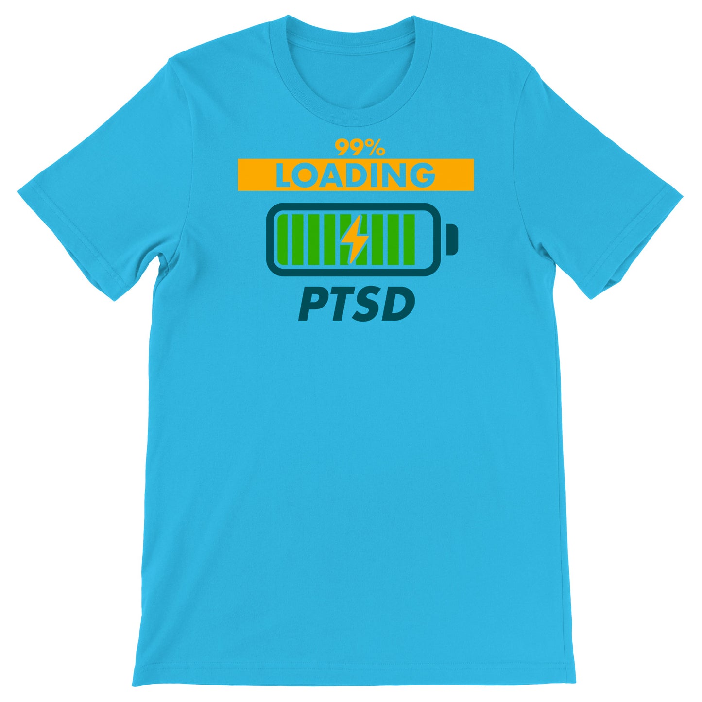 Maglietta 99% Loading PTSD dell'album Spinalizza di Rescue, T-Shirt uomo donna e bambino a maniche corte in cotone con girocollo