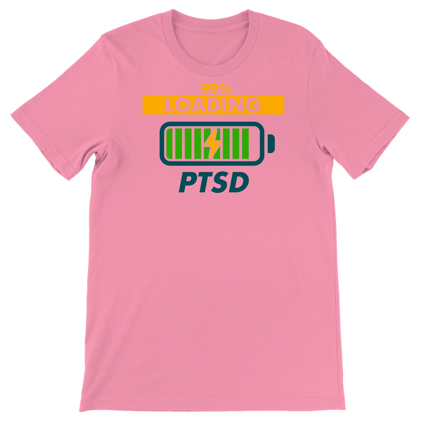 Maglietta 99% Loading PTSD dell'album Spinalizza di Rescue, T-Shirt uomo donna e bambino a maniche corte in cotone con girocollo