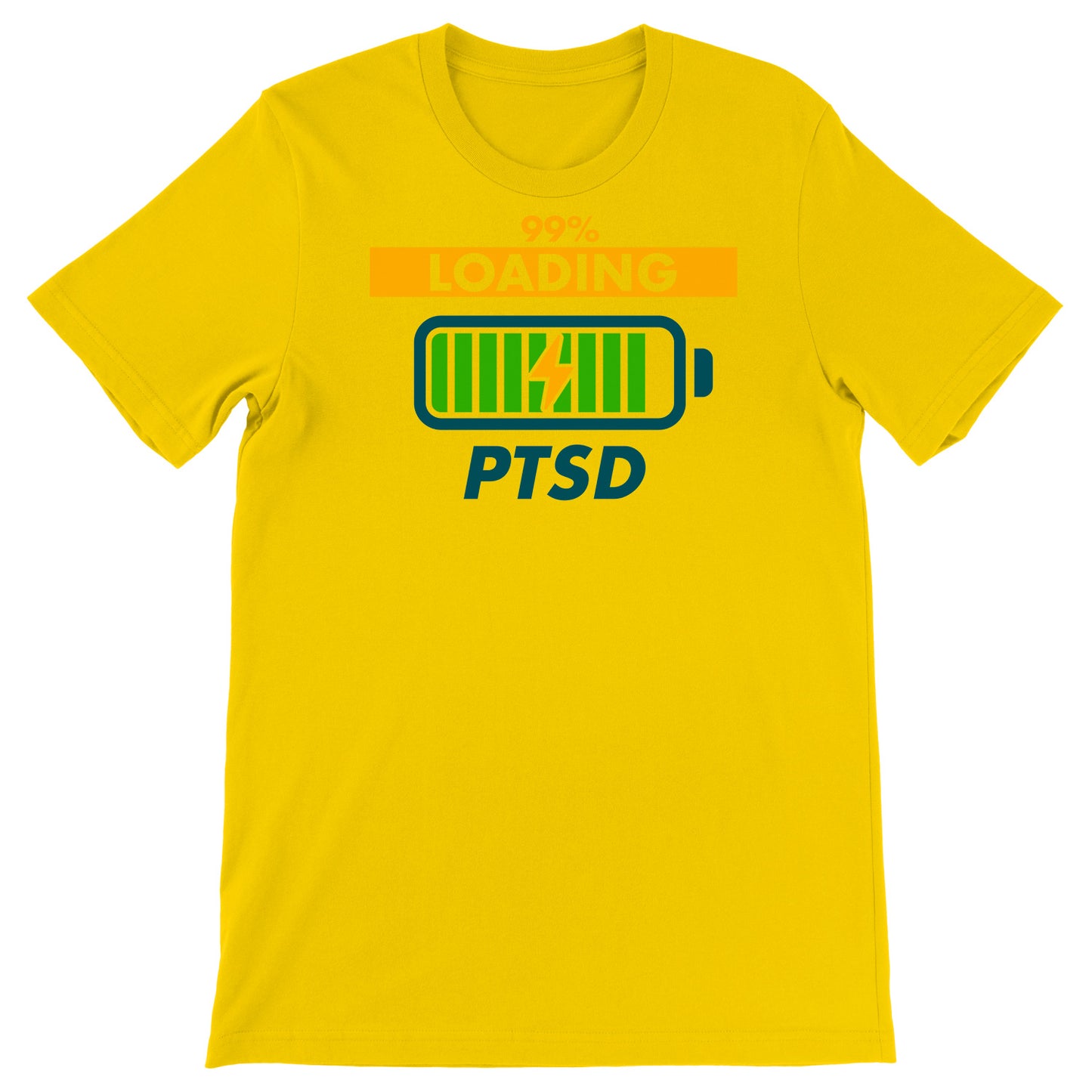 Maglietta 99% Loading PTSD dell'album Spinalizza di Rescue, T-Shirt uomo donna e bambino a maniche corte in cotone con girocollo