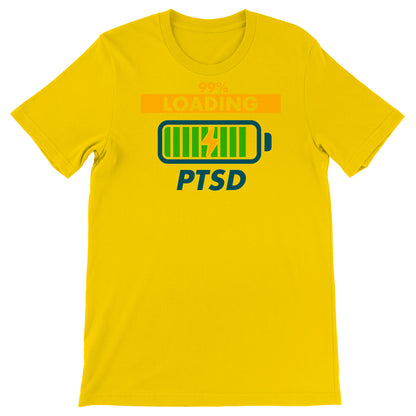 Maglietta 99% Loading PTSD dell'album Spinalizza di Rescue, T-Shirt uomo donna e bambino a maniche corte in cotone con girocollo