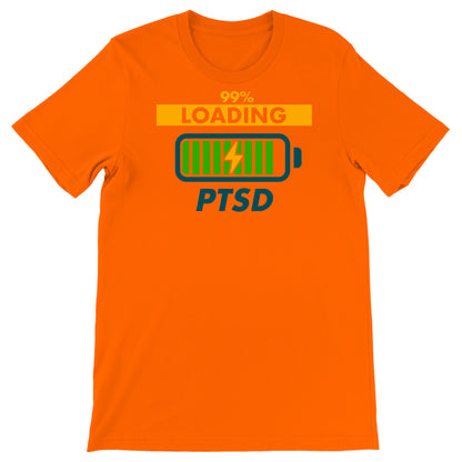 Maglietta 99% Loading PTSD dell'album Spinalizza di Rescue, T-Shirt uomo donna e bambino a maniche corte in cotone con girocollo